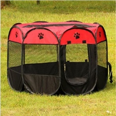 PentaQ Hewan Peliharaan Sarang Kuras Outdoor PET Sarang Outdoor Lipat PET Pagar Sepuluh Dogcage Kandang Kucing Dapat Dilepas Amfibi Pet Cages 91*91*58 Cm