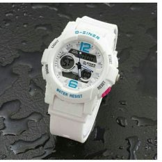 Hitam Gold Source · D ziner D565gh6 Dual Time Jam Tangan Wanita Rubber .