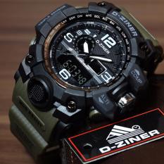 D-ziner Jam Tangan Sport Dual Time Pria DZ1304B - Green