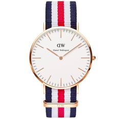 Daniel Wellington 0502DW Jam Tangan Wanita Classic Canterbury 36MM Men Women Nylon Watch - Blue Red