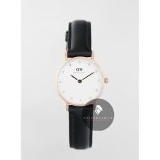 Daniel Wellington Classy Sheffield 26MM Rose Gold - Jam Tangan Wanita/Perempuan - Hitam Kulit Rose Gold Ring