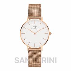 Daniel Wellington DW00100163 Jam Tangan Wanita Classic Petite Sterling 32MM Women Metal Bracelet Watch - Rose Gold White