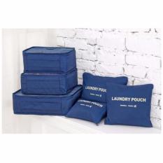 DapurBunda 6 IN 1 BAG IN BAG TRAVEL BAG ORANIZER SET - ISI 6 PCS - BIRU TUA
