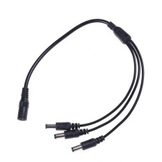 DC Power Jack 1 Female To 3 Male plug Splitter Adapter RGBW Connector - intl