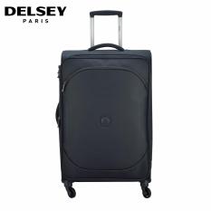 Delsey U-Lite Classic 2 Tas Koper Travel 68cm Medium Roda 4 Soft Case Trolley - Antrasit / Abu-abu Gelap