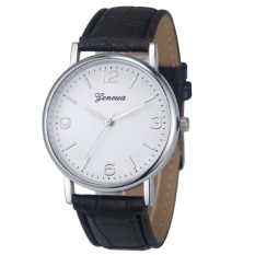 Deluxe Geneva Bisnis Crocodile Leather Analog QUARTZ Unisex Wrist Watch BK-Intl