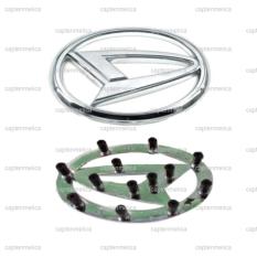 Dengan Kaki - Aksesoris Mobil Daihatsu Emblem Logo Stir Mobil Metal Sticker Stiker Setir Daihatsu Xenia Gran Max Sigra Ayla Terios Luxio Sirion Hi-Max Asesoris Mobil Acesoris Mobil