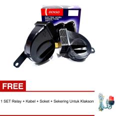 Denso Tipe:272000 Klakson Keong 12V Waterproof/Anti Air + Gratis Relay SET Kabel Lengkap