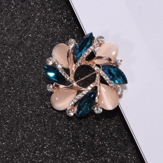 Desain Crystal Bauhinia Bentuk Bros untuk Wanita, China Gaun Dekoratif Pin