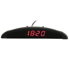 Digital Elektronik LED Jam + Termometer + Voltmeter 3 In 1 untuk Mobil Bekas Otomatis
