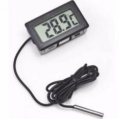 Digital Thermometer with Probe for Aquarium Length 1m Termometer Alat Pengukur Suhu Air Akuarium Sensor Kabel Temperatur -50 Sampai 100 Derajat Celcius Tahan Lama Mudah Dibaca LCD Display Tepat Akurat Kesehatan Ikan Terjaga Water Temperatur