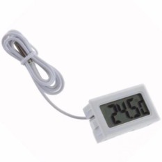 Digital Thermometer with Probe for Aquarium Length 1m Termometer Alat Pengukur Suhu Air Akuarium Sensor Kabel Temperatur -50 Sampai 100 Derajat Celcius Tahan Lama Mudah Dibaca LCD Display s8307 - White