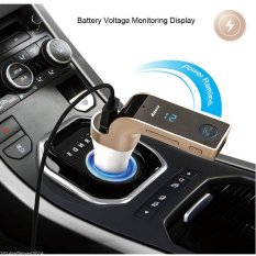 Digital Nirkabel Bluetooth Mobil Perlengkapan MP3 Pemutar FM Pemancar Modulator USB Pengisian dan Bebas Genggam Panggilan (Emas)-Internasional
