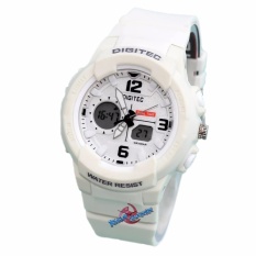 Digitec - DG2111L - Jam Tangan Wanita Dual Time - Strap Karet - Putih