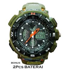 Digitec Jam Tangan Pria Original Sporty - Bonus Baterai - DG00130R BG - Black Green