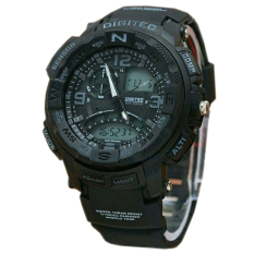 Digitec - Jam Tangan Pria - Rubber - Hitam List Putih - DG 780 b