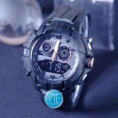 Digitec Jam Tangan Pria Triple Time DG 3042 T Water Resist Original - Full Hitam