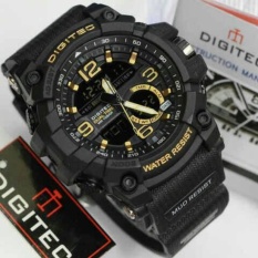 Digitec Jam Tangan Sport Dual Time DG2102T - Black Gold