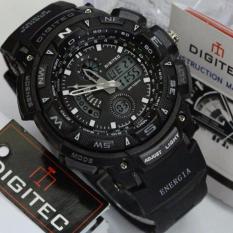 Digitec Jam Tangan Sport Energia Dual Time - Alarm - Stopwacth - Hari Tanggal - Hitam