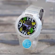 Digitec Jam Tangan Wanita DG 3010 T Dual Time Water Resistant - Putih Transparan