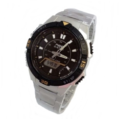 Digitec Neo Dual Time - Jam Tangan Sporty Pria - Stainless Steel - NDG 1003 SBY