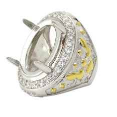 Diraff Ring Emban Cincin Perak Hongkong Kadar 925 - 150507 kuning