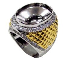 Diraff Ring Emban Cincin Perak Hongkong Kadar 925 150631 - Silver