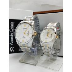 DISKON ALEXANDRE CHRISTIE AC 8289 COUPLE HARGA SATUAN SILVER COMBI WHITE ORI