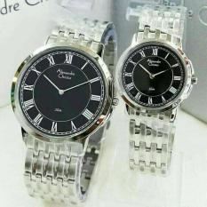 DISKON ALEXANDRE CHRISTIE AC 8437 SLIM COUPLE HARGA SATUAN SILVER BLACK ORI