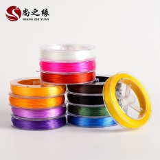 DIY Wol Kaca Gelang Tali Manik-manik Kawat Datar Kristal Tali Elastis