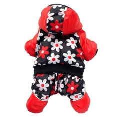 DJ Merek Jaket Musim Dingin Anjing Jaket Bunga Tahan Air Petpuppy (8 #) (Luar Negeri)-Intl