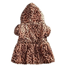DJ Anjing Kucing Putri Jaket Leopard Puppy Hoodie Cottonwarmtutudress (M) (Luar Negeri)-Intl