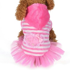 Pakaian Anjing Hangat Berbentuk Hati Mantel Hewan Peliharaan Pakaian untuk Anjing Puppy Kostum Pakaian Dress L-Intl