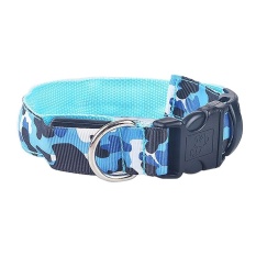Dog Collar Unik LED Rechargeable Kamuflase Kerah Hewan Peliharaan Bandung Photo: “(Biru) S-Intl