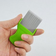 Kutu Rambut Kutu Hewan Peliharaan Anjing Banyak Telur Kesehatan Gigi Sisir Sikat Baja. -Internasional