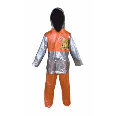 Dolphin Jas Hujan Anak Remaja Setelan Baju Celana Tipe 942 - Silver Coklat - Dominan Coklat