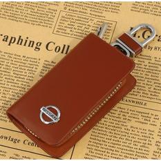 Dompet kunci kulit Nissan COKLAT Cocok Untuk Semua Nissan : Terrano, Grand Livina, Evalia, Juke, Serena, March, Xtrail, X-Trail, Elgrand, Frontier Navara, Teana, X-Gear Diesel Bensin CBU CKD All new Luxury Sport Grand touring Limited edition, Manual Matic