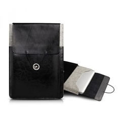Dpark Amplop Lengan Woolfelt Kasus Kulit Asli untuk 16/17 Inch MacBook Pro/TOSHIBA/Asus/Acer aspire 16 Inch/Dell Inspiron 17/Presisi M6800/Ponsel Envy 17/Pavilion G7/Lenovo G700 /MSI Laptop Tas-Internasional