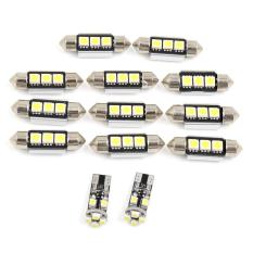 Dsstyles 13 Pcs Putih Mobil Kubah Membaca LED Interior Ringan untuk Audi A8/S8 (D3) 2002-2009 Putih