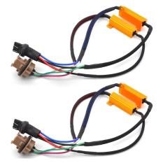 DSstyles 2pcs 50W 8ohm 7443 Double Resistors Led Load Resistors Connector for Turn Signal Bulb & DRL Error Free