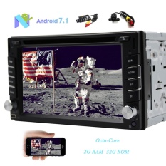 Ganda Kamera-Dalam! android 7.1 Nougat Mobil DVD Pemutar 2 DIN Dalam Dash Kepala Unit dengan Kapasitif Layar Sentuh Resolusi Tinggi 1024*600 navigasi GPS CD Pemutar Mendukung WIFI OBD Bluetooth SWC & USB Dalam Pasang-Internasional