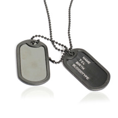 Dual Pelat Pendant Kalung Man Sweater Rantai Tentara Militer Gaya Keren
