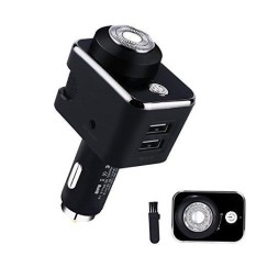 Ganda USB Mobil Pengisi Daya dengan Alat Cukur Listrik Razor, cepat Pengisian Daya Mobil Pengisi Daya & Darurat Palu & Alat Cukur Listrik untuk IPHONE 7/6 S/Plus iPad sony Samsung Galaksi S8/S7 Lg Perhubungan, HTC & Lainnya-Internasional