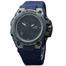 Dziner Dual Time - Jam Tangan Sport Pria - Rubber Strap - DZ8139DT BLUE