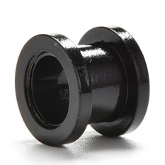 Telinga Alat Pengukur Daging Terowongan Hitam Transparan Sekrup Pas Lipat 4 & # Telinga 10mm