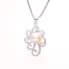 earl & Pearl WGP 092 - Kalung Perak Emas Putih dan Mutiara Asli - Garansi 6 bulan
