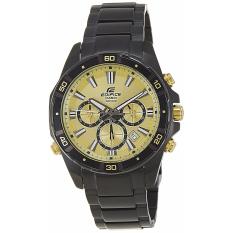 EDIFICE EFR-534BK-9AVDF - Chronograph - Super Illuminator - Jam Tangan Pria - Bahan Tali Stainless Steel - Hitam