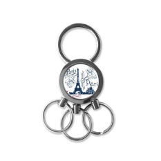 Menara Eiffel France Paris Gambar Garis Logam Key Chain Cincin Mobil Keychain Creative Trinket Keyring Kebaruan Item Pesona Hadiah Terbaik -Intl
