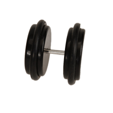 Delapan Belas G Giwang Steker With 1/5. 08 Cm Akrilik Palsu Steker Telinga Lancip Lipat 4 & # With O-ring (hitam)