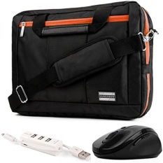 El Prado 3-Dalam-1 Hibrida Oranye Memangkas Tas Laptop dengan Nirkabel Mouse dan Usb Hub untuk ponsel Omen/Envy/Pavilion/EliteBook/ProBook/Spectre/Stream/ZBOOK/Seluler Thin Client 14-15.6in-Internasional